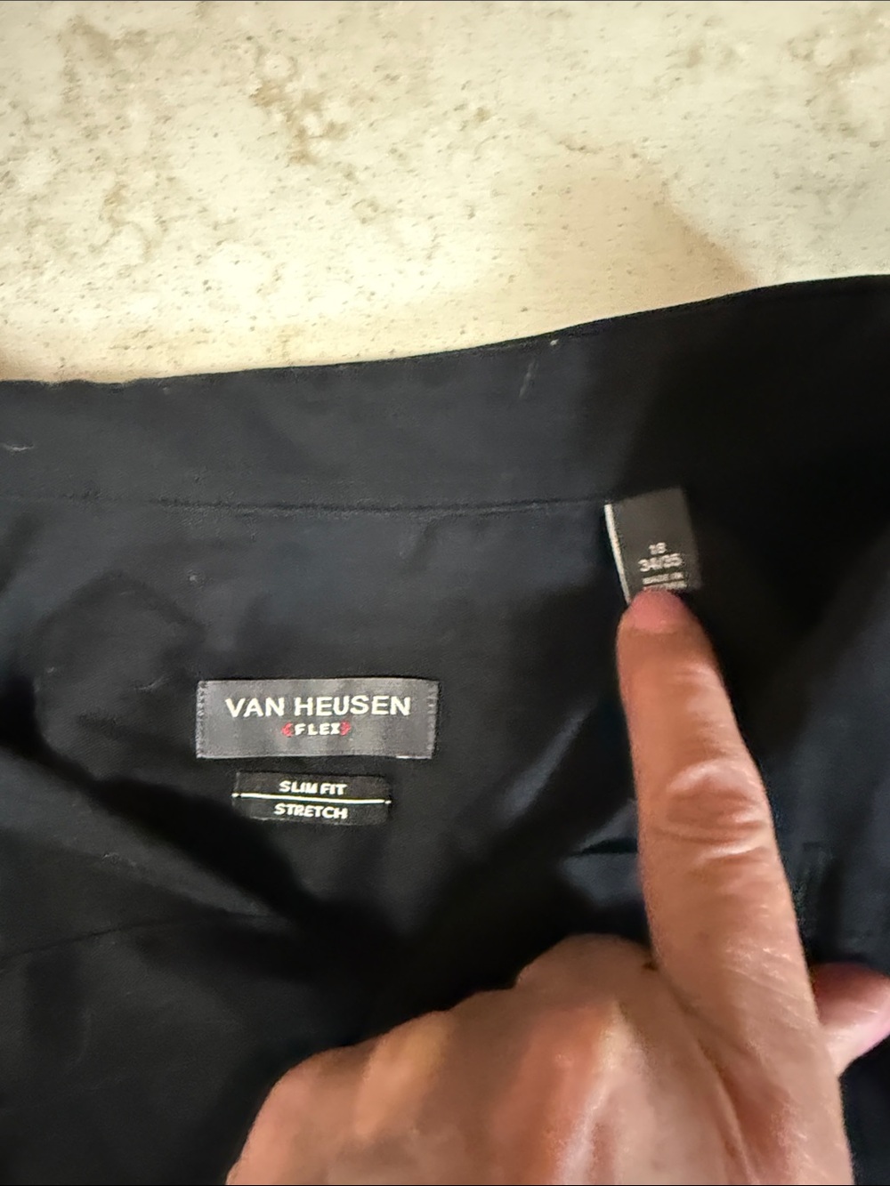 Van Heusen Black Slim Fit dress shirt.